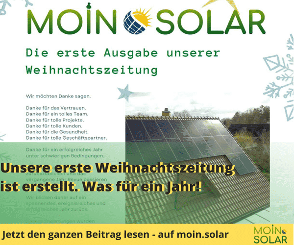 weihnachtszeitung photovoltaik Oldenburg